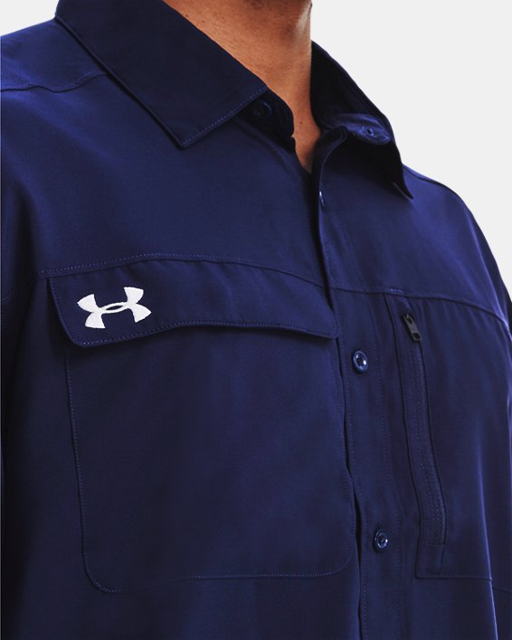 Men's UA Motivator Coach's Button Up Shirt, Blue, pdpMainDesktop image number 5